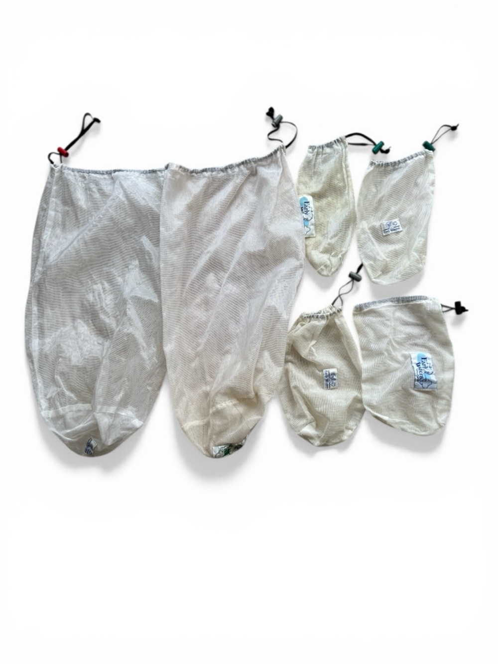 Orvis Set of 6 White Finer Mesh Reusable Storage Bags Camping Produce Laundry - Picture 2 of 9
